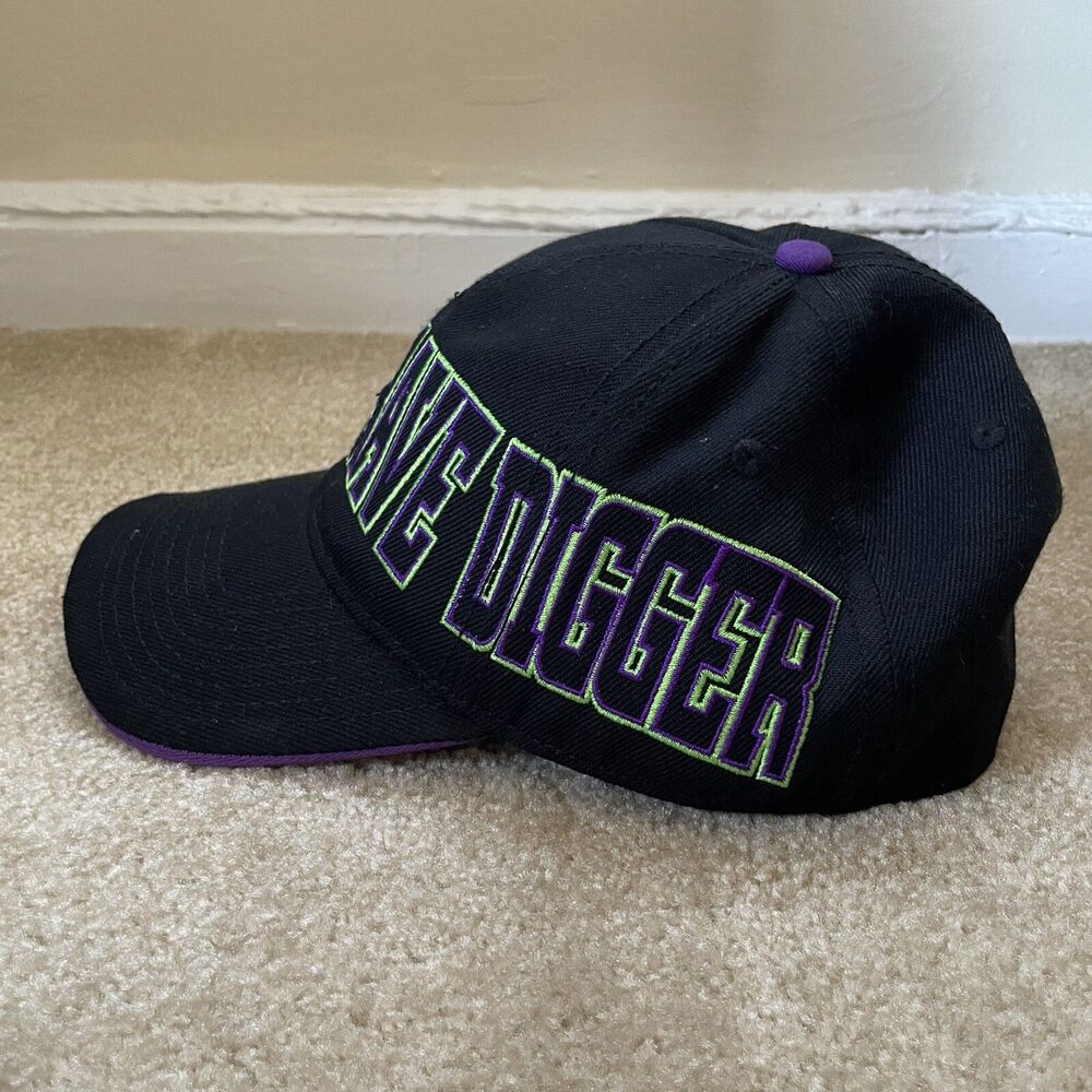 Grave Digger Monster Truck Jam Vintage Embroidered Snapback Hat Cap Retro Shovel - Picture 3 of 8